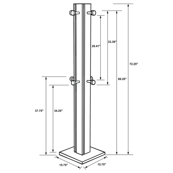 Rikkie Engineered Wood Coat Rack Walnut - COA-983281